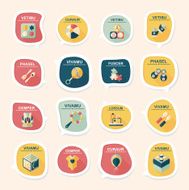 baby bubble speech banner design flat background set eps10 N12