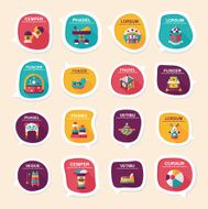 baby bubble speech banner design flat background set eps10 N13