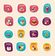 baby bubble speech banner design flat background set eps10 N15