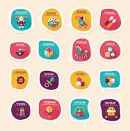 baby bubble speech banner design flat background set eps10 N20