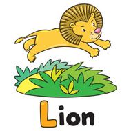 Little lion for ABC Alphabet L