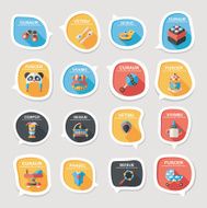 baby bubble speech banner design flat background set eps10 N33