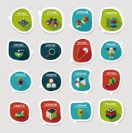 baby bubble speech banner design flat background set eps10 N37