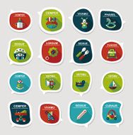 baby bubble speech banner design flat background set eps10 N39