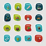 baby bubble speech banner design flat background set eps10 N44