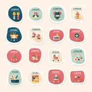 baby bubble speech banner design flat background set eps10 N52