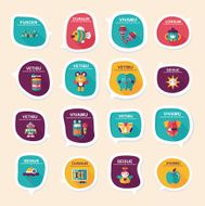 baby bubble speech banner design flat background set eps10 N62