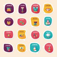 baby bubble speech banner design flat background set eps10 N63