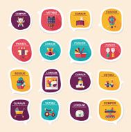 baby bubble speech banner design flat background set eps10 N64