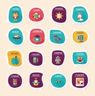 baby bubble speech banner design flat background set eps10 N68