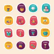 baby bubble speech banner design flat background set eps10 N69