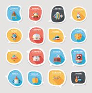 baby bubble speech banner design flat background set eps10 N72