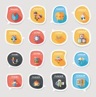 baby bubble speech banner design flat background set eps10 N77