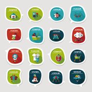 baby bubble speech banner design flat background set eps10 N85