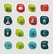 baby bubble speech banner design flat background set eps10 N88