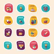 baby bubble speech banner design flat background set eps10 N110