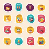 baby bubble speech banner design flat background set eps10 N112