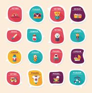 baby bubble speech banner design flat background set eps10 N113