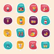 baby bubble speech banner design flat background set eps10 N114