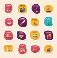 baby bubble speech banner design flat background set eps10 N115