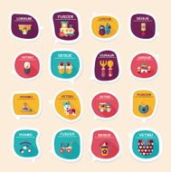 baby bubble speech banner design flat background set eps10 N118