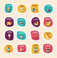 baby bubble speech banner design flat background set eps10 N119