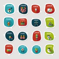 baby bubble speech banner design flat background set eps10 N133