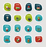 baby bubble speech banner design flat background set eps10 N135