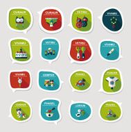 baby bubble speech banner design flat background set eps10 N136