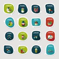 baby bubble speech banner design flat background set eps10 N137