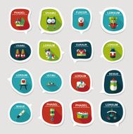 baby bubble speech banner design flat background set eps10 N140