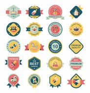 Baby badge banner design flat background set eps10 N5
