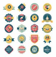 Baby badge banner design flat background set eps10 N10