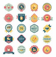 Baby badge banner design flat background set eps10 N11