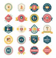 Baby badge banner design flat background set eps10 N46