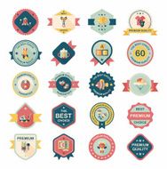 Baby badge banner design flat background set eps10 N53