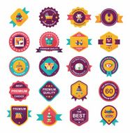 Baby badge banner design flat background set eps10 N58