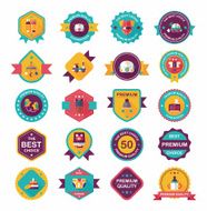Baby badge banner design flat background set eps10 N63