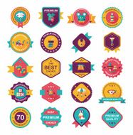 Baby badge banner design flat background set eps10 N65