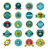 Baby badge banner design flat background set eps10 N90