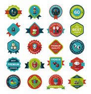 Baby badge banner design flat background set eps10 N92