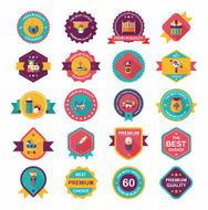 Baby badge banner design flat background set eps10 N111