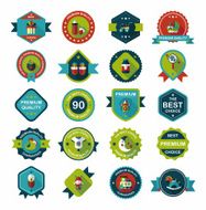 Baby badge banner design flat background set eps10 N129