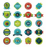 Baby badge banner design flat background set eps10 N131