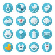 Flat concept set modern design baby