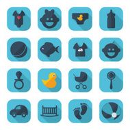 Flat concept set modern design baby N4