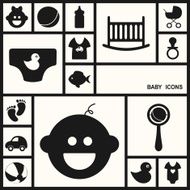 Flat concept set modern design baby N5