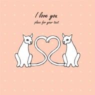 vector kitty love