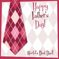 Father&#039;s Day tie card in vector format