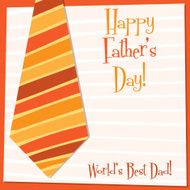 Father&#039;s Day tie card in vector format N4